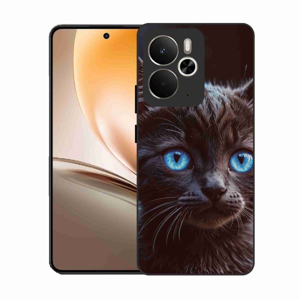 Gelový kryt mmCase na Realme 14T 5G/14 5G - černé kotě 2