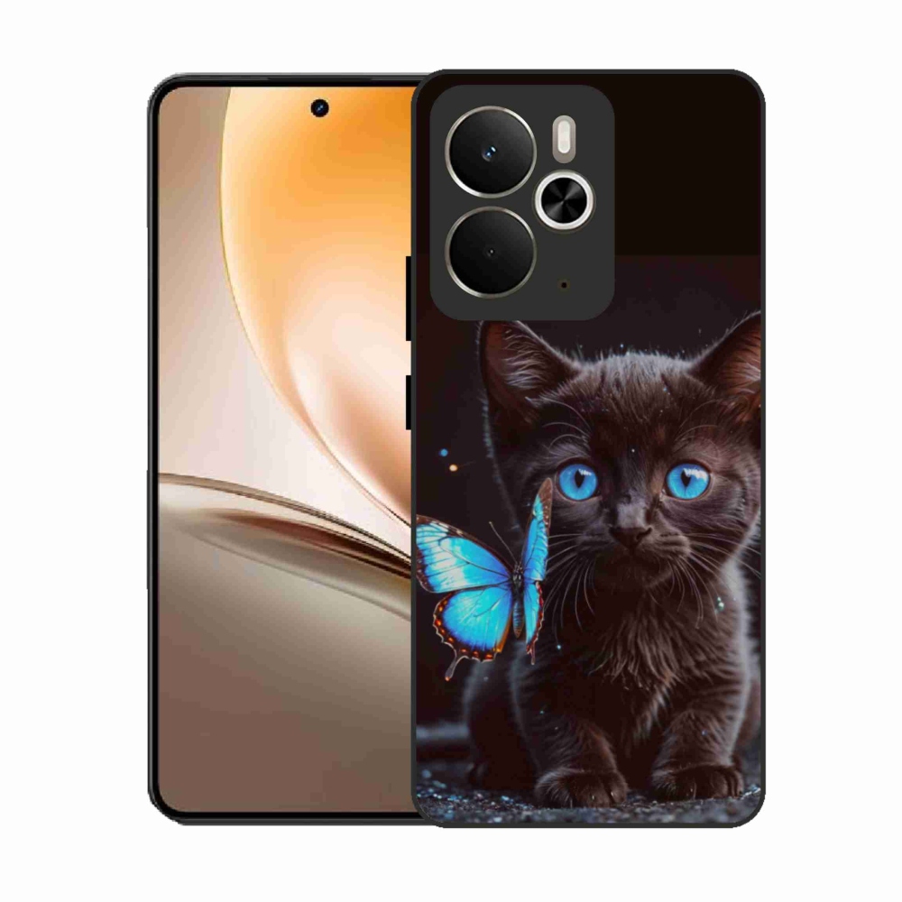 Gelový kryt mmCase na Realme 14T 5G/14 5G - černé kotě 3