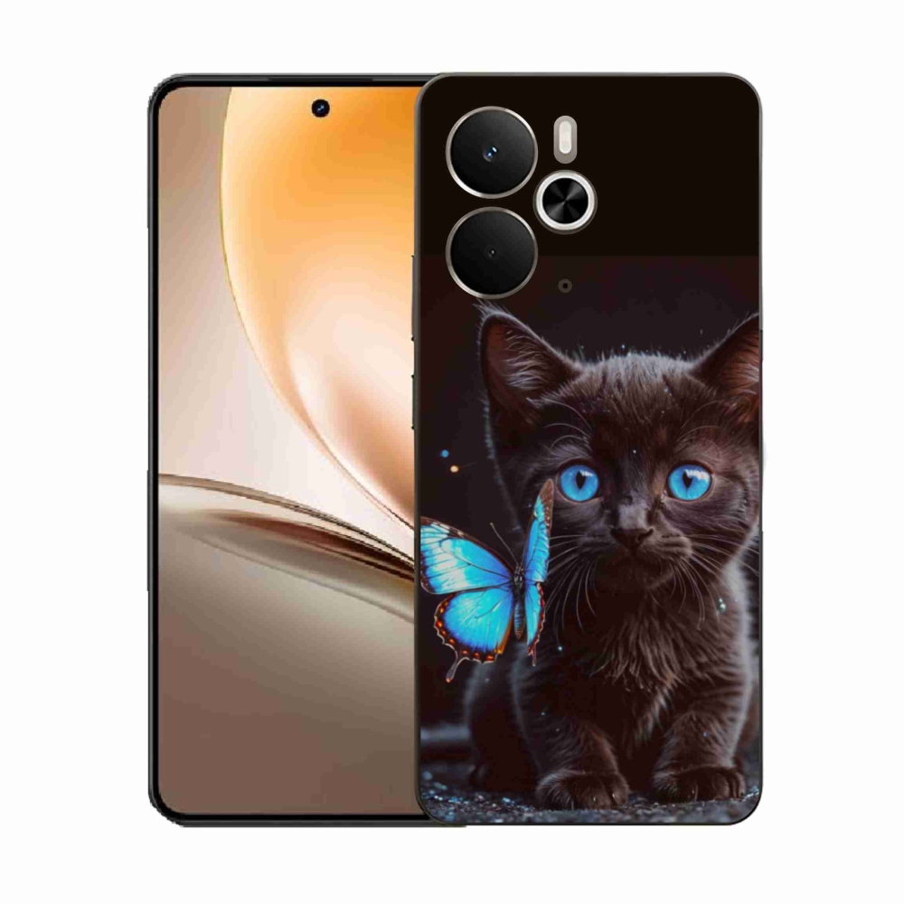 Gelový kryt mmCase na Realme 14T 5G/14 5G - černé kotě 3