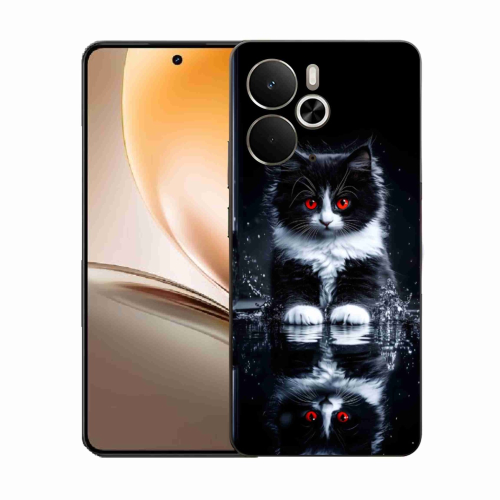 Gelový kryt mmCase na Realme 14T 5G/14 5G - černobílé kotě