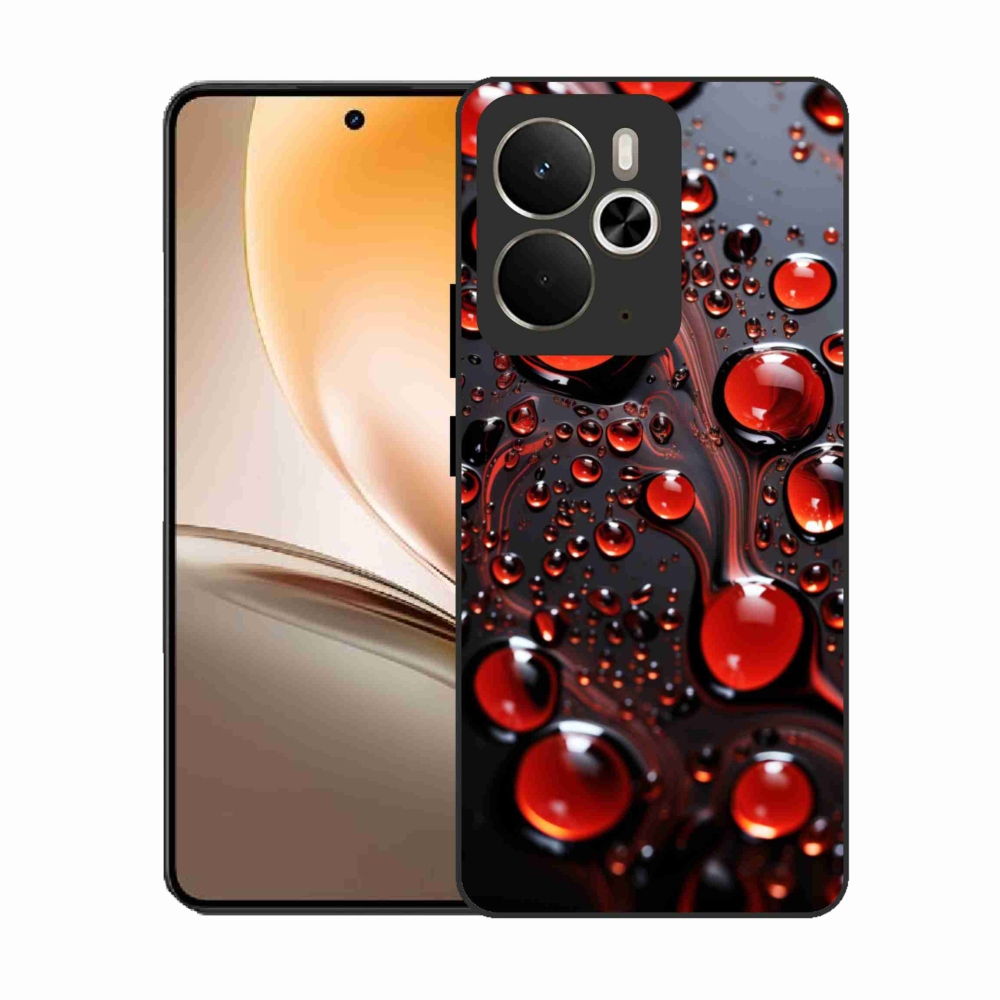 Gelový kryt mmCase na Realme 14T 5G/14 5G - červené kapky 2