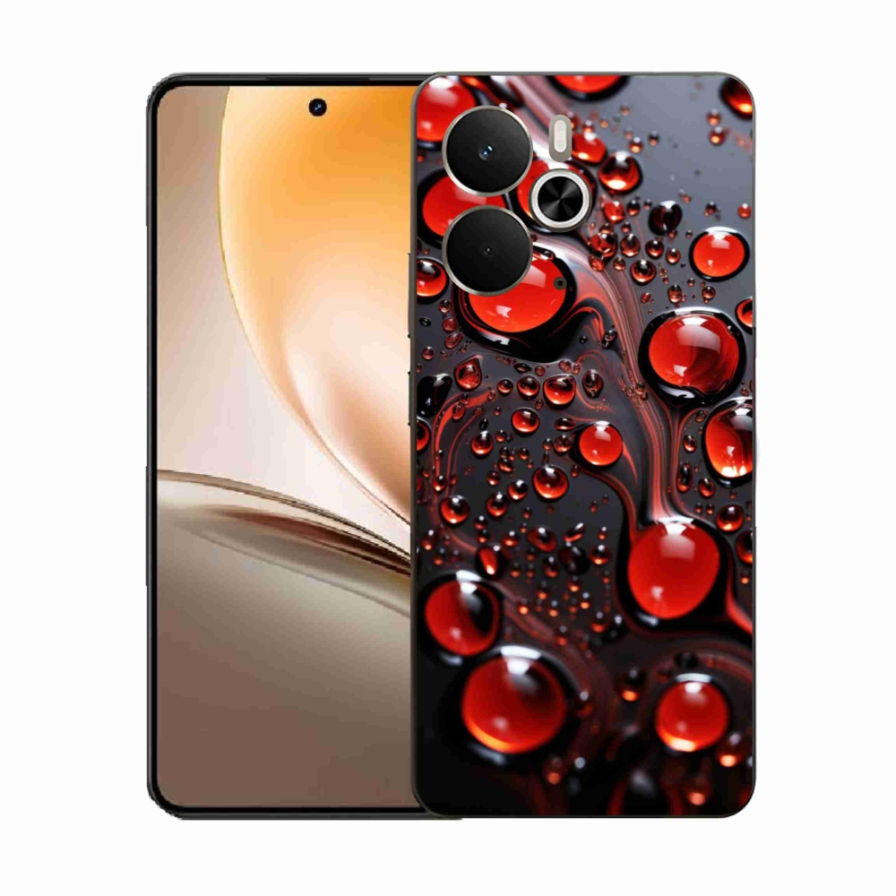 Gelový kryt mmCase na Realme 14T 5G/14 5G - červené kapky 2