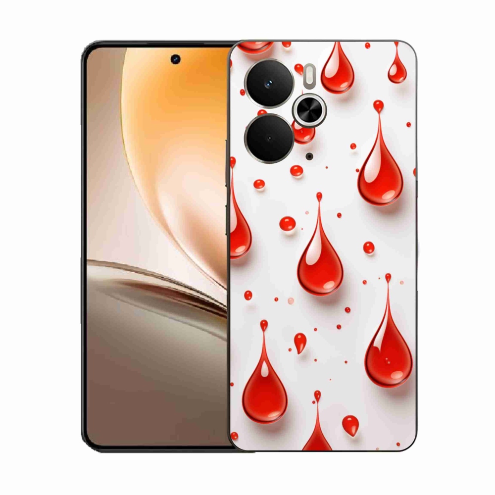 Gelový kryt mmCase na Realme 14T 5G/14 5G - červené kapky