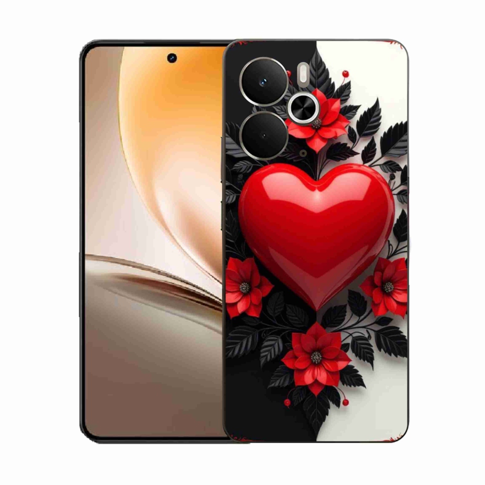 Gelový kryt mmCase na Realme 14T 5G/14 5G - červené srdce