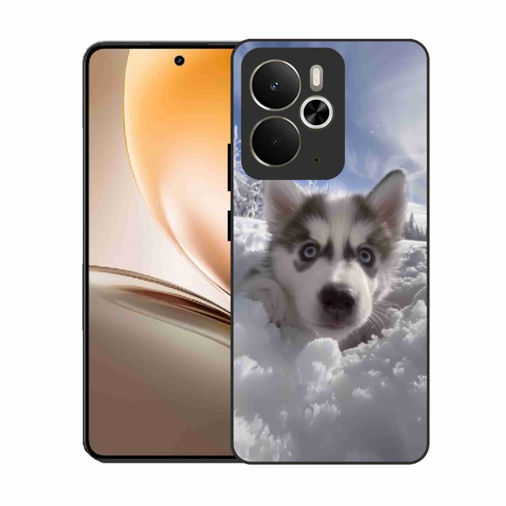 Gelový kryt mmCase na Realme 14T 5G/14 5G - husky ve sněhu