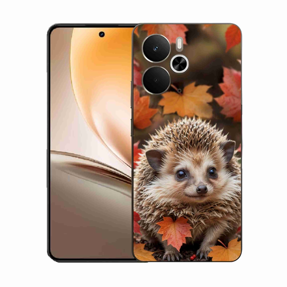 Gelový kryt mmCase na Realme 14T 5G/14 5G - ježek v listí