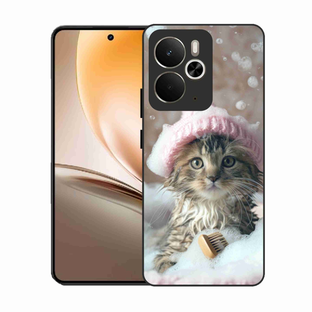 Gelový kryt mmCase na Realme 14T 5G/14 5G - kotě a koupel