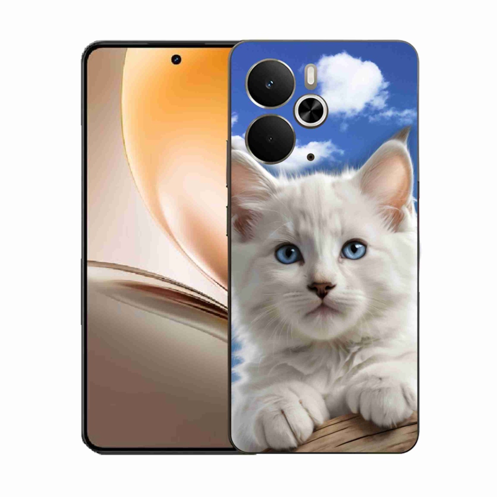 Gelový kryt mmCase na Realme 14T 5G/14 5G - kotě a oblaka