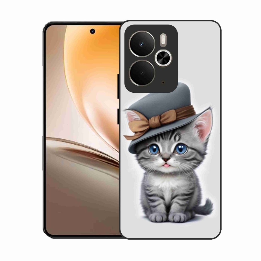 Gelový kryt mmCase na Realme 14T 5G/14 5G - kotě s kloboukem