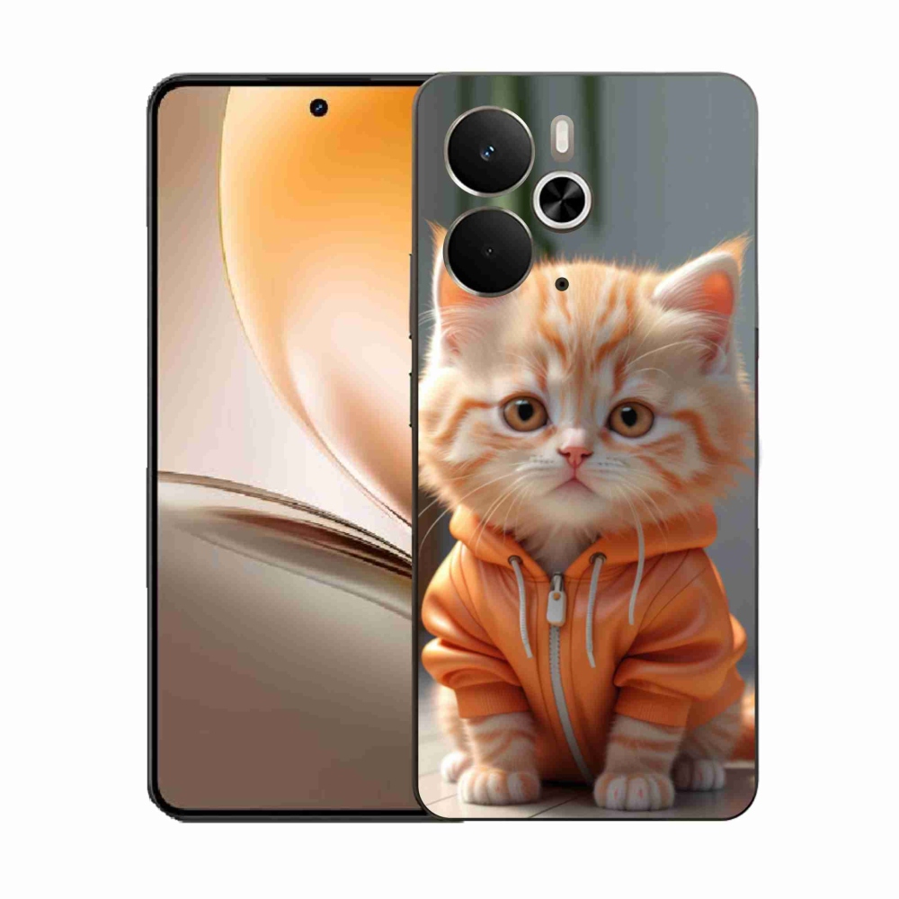 Gelový kryt mmCase na Realme 14T 5G/14 5G - kotě v mikině