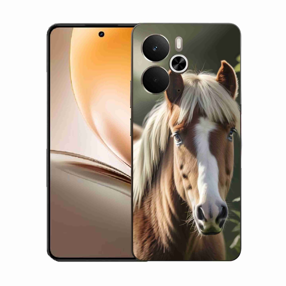 Gelový kryt mmCase na Realme 14T 5G/14 5G - kůň se světlou hřívou