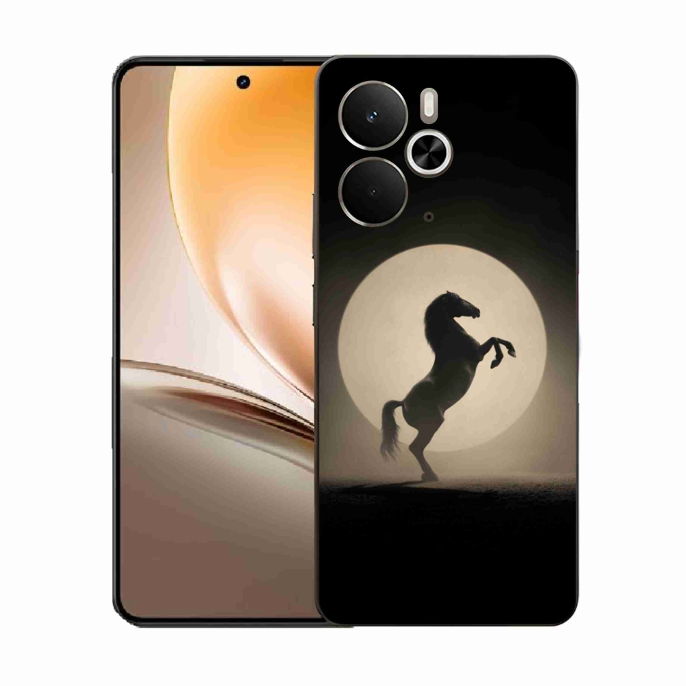 Gelový kryt mmCase na Realme 14T 5G/14 5G - kůň v siluetě