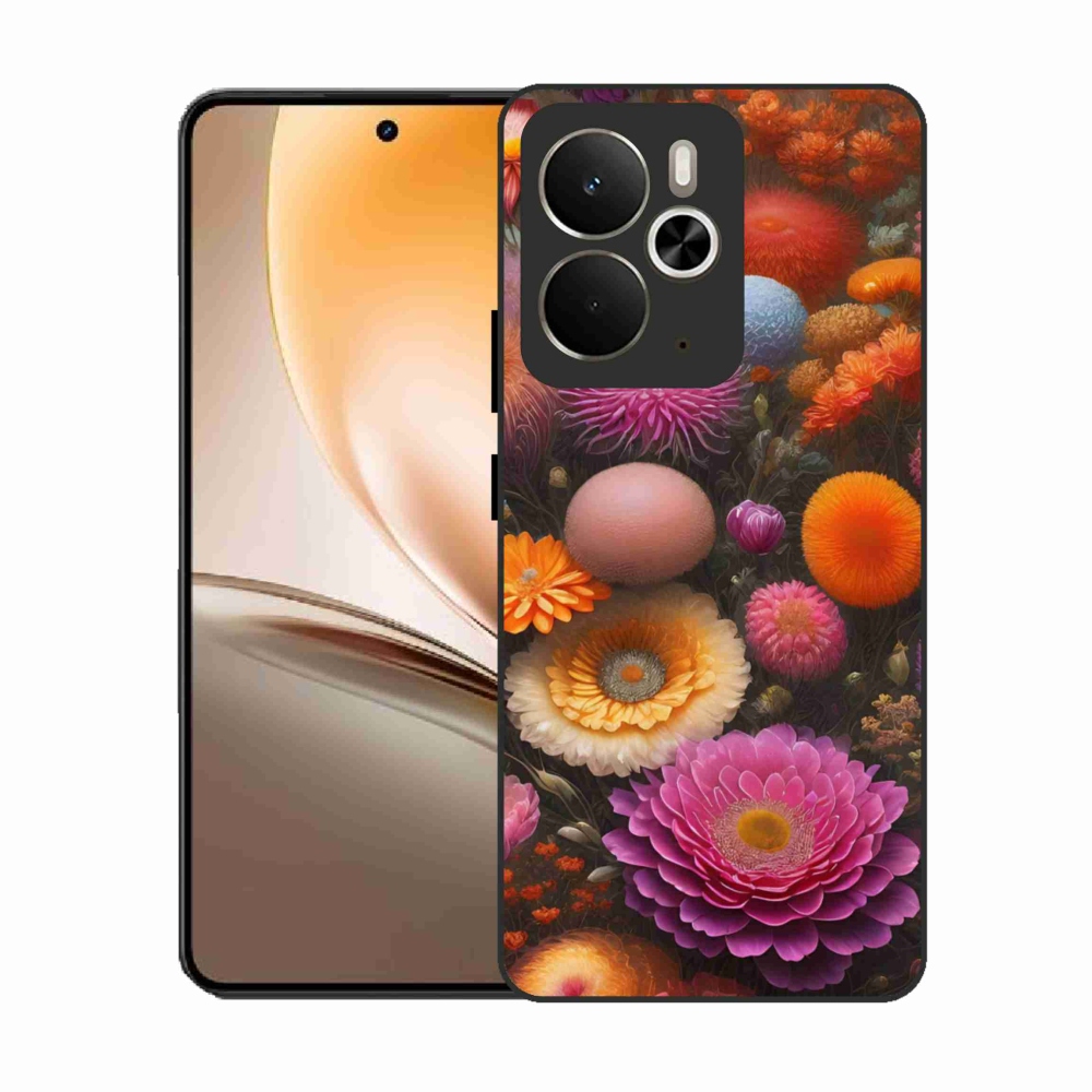 Gelový kryt mmCase na Realme 14T 5G/14 5G - květinová kompozice