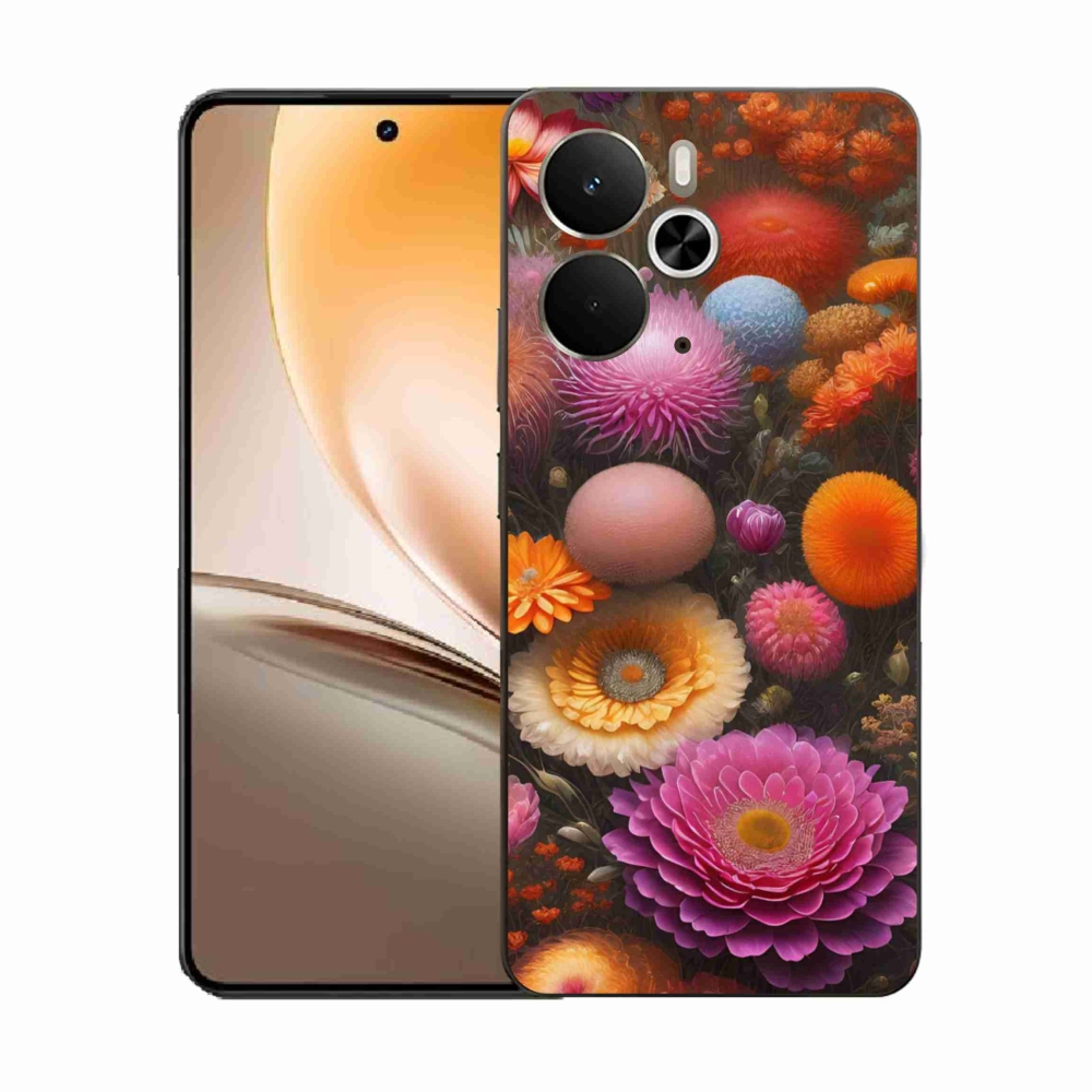 Gelový kryt mmCase na Realme 14T 5G/14 5G - květinová kompozice