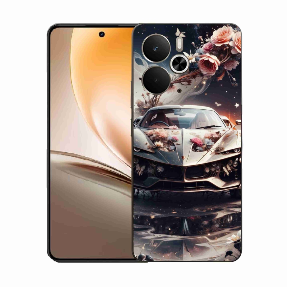 Gelový kryt mmCase na Realme 14T 5G/14 5G - květinový sportovní vůz