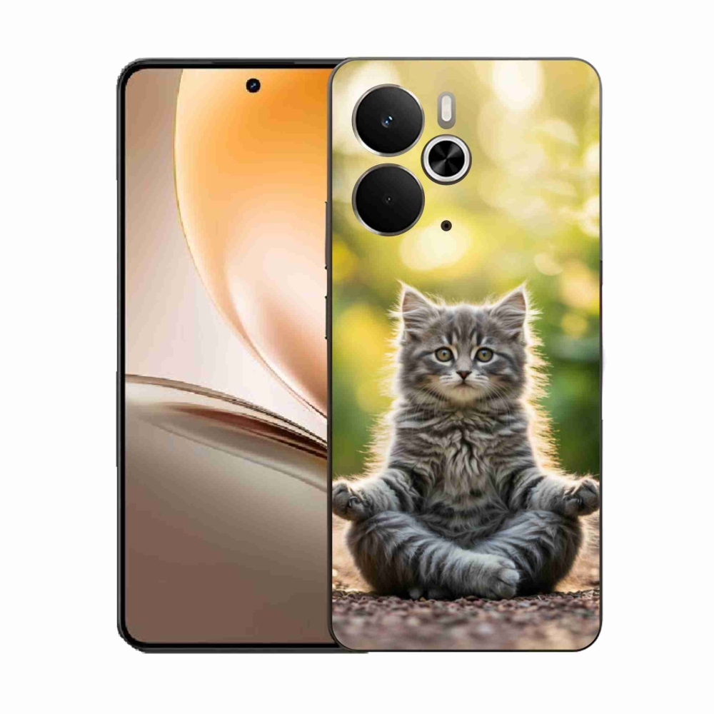 Gelový kryt mmCase na Realme 14T 5G/14 5G - meditující kotě