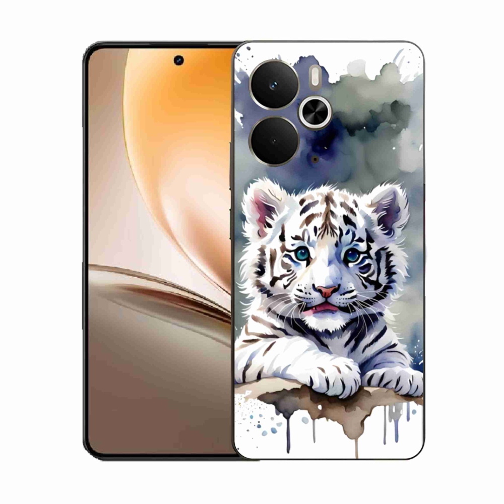 Gelový kryt mmCase na Realme 14T 5G/14 5G - mládě bílého tygra