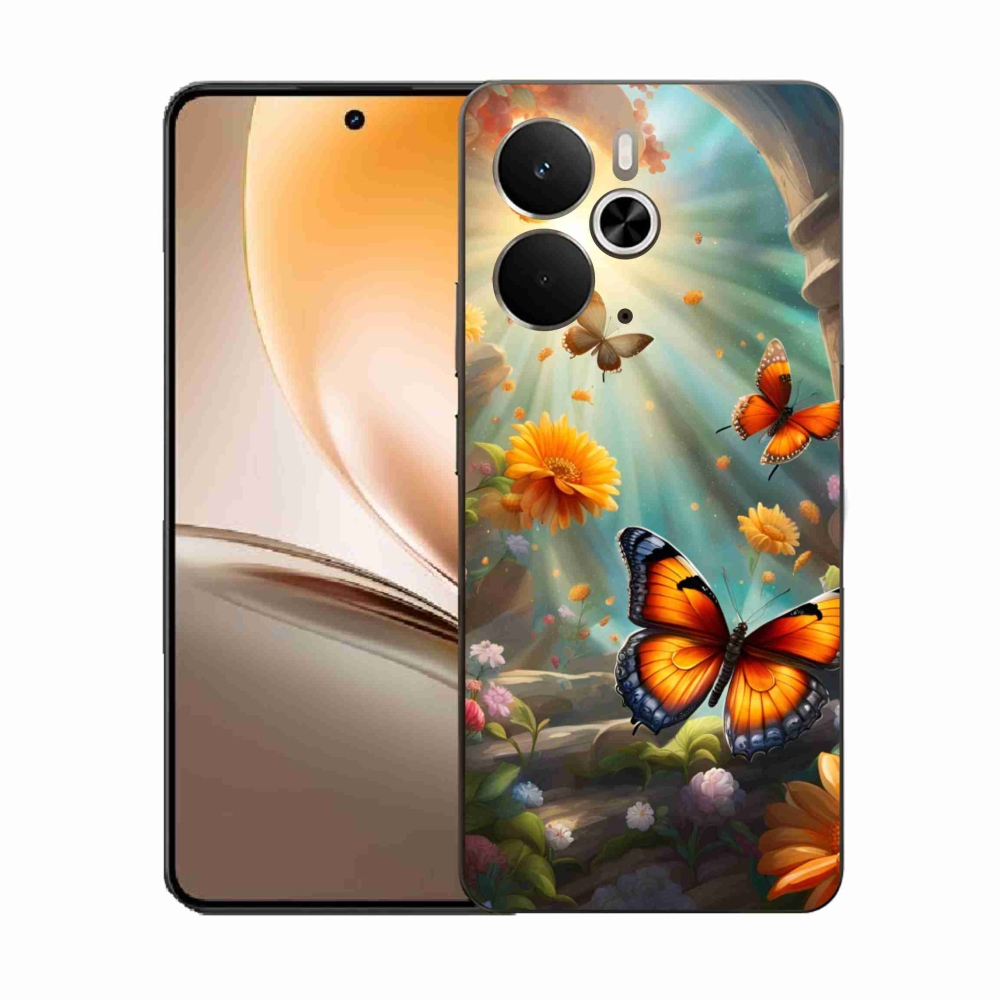 Gelový kryt mmCase na Realme 14T 5G/14 5G - motýlí zahrada 2