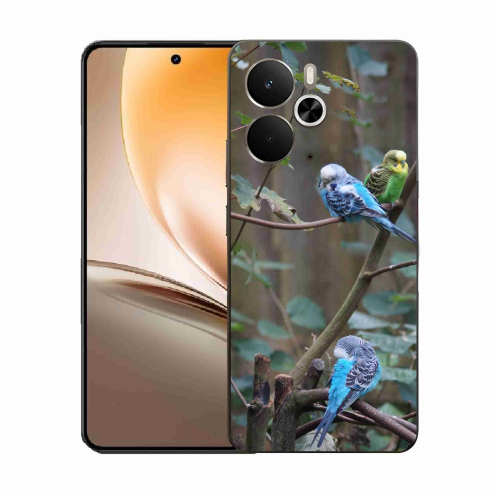 Gelový kryt mmCase na Realme 14T 5G/14 5G - papoušci na větvi