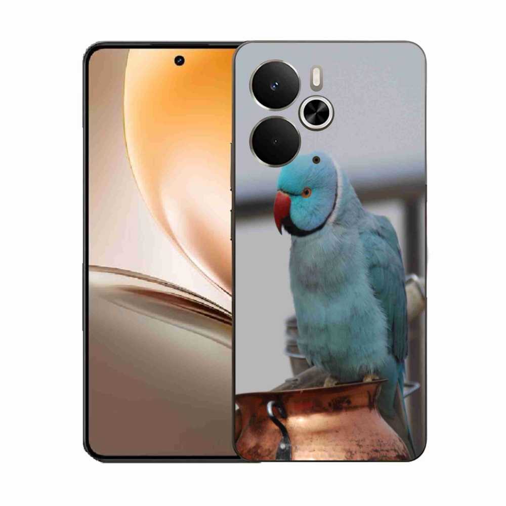 Gelový kryt mmCase na Realme 14T 5G/14 5G - papoušek alexandr modrý