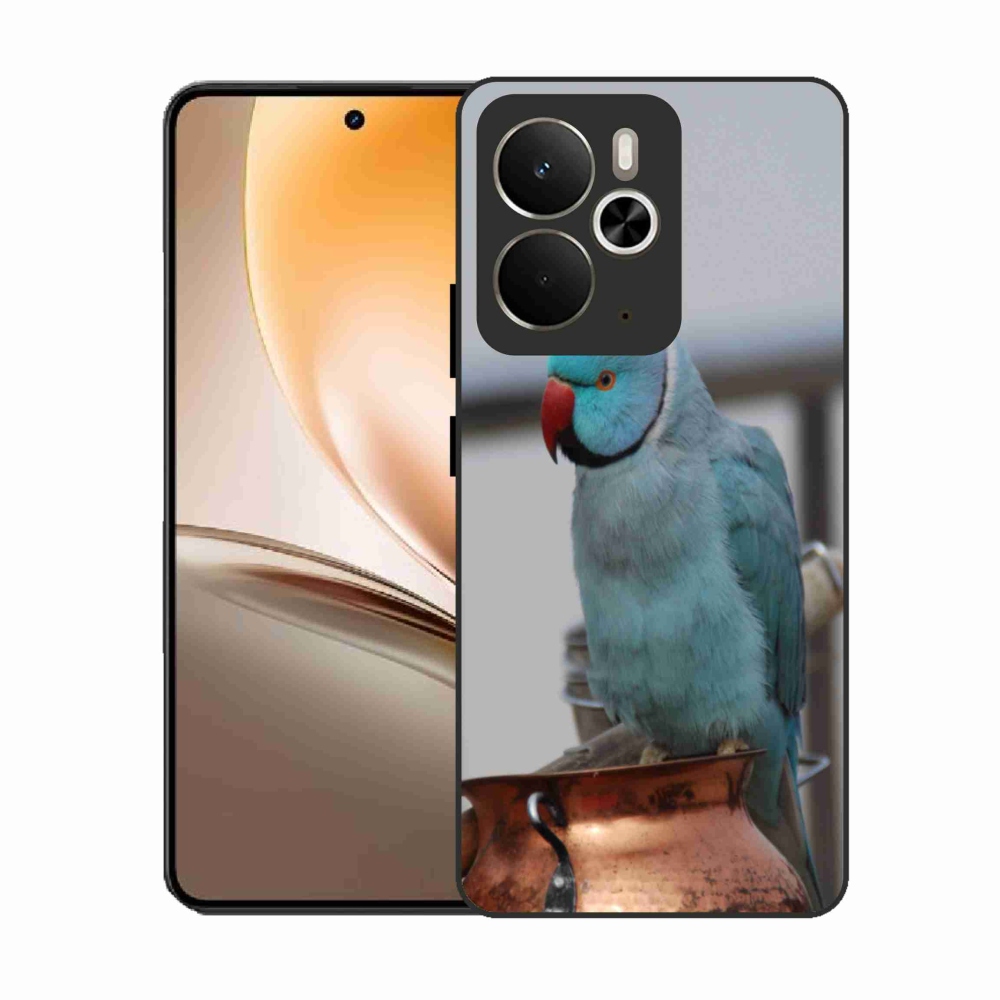 Gelový kryt mmCase na Realme 14T 5G/14 5G - papoušek alexandr modrý