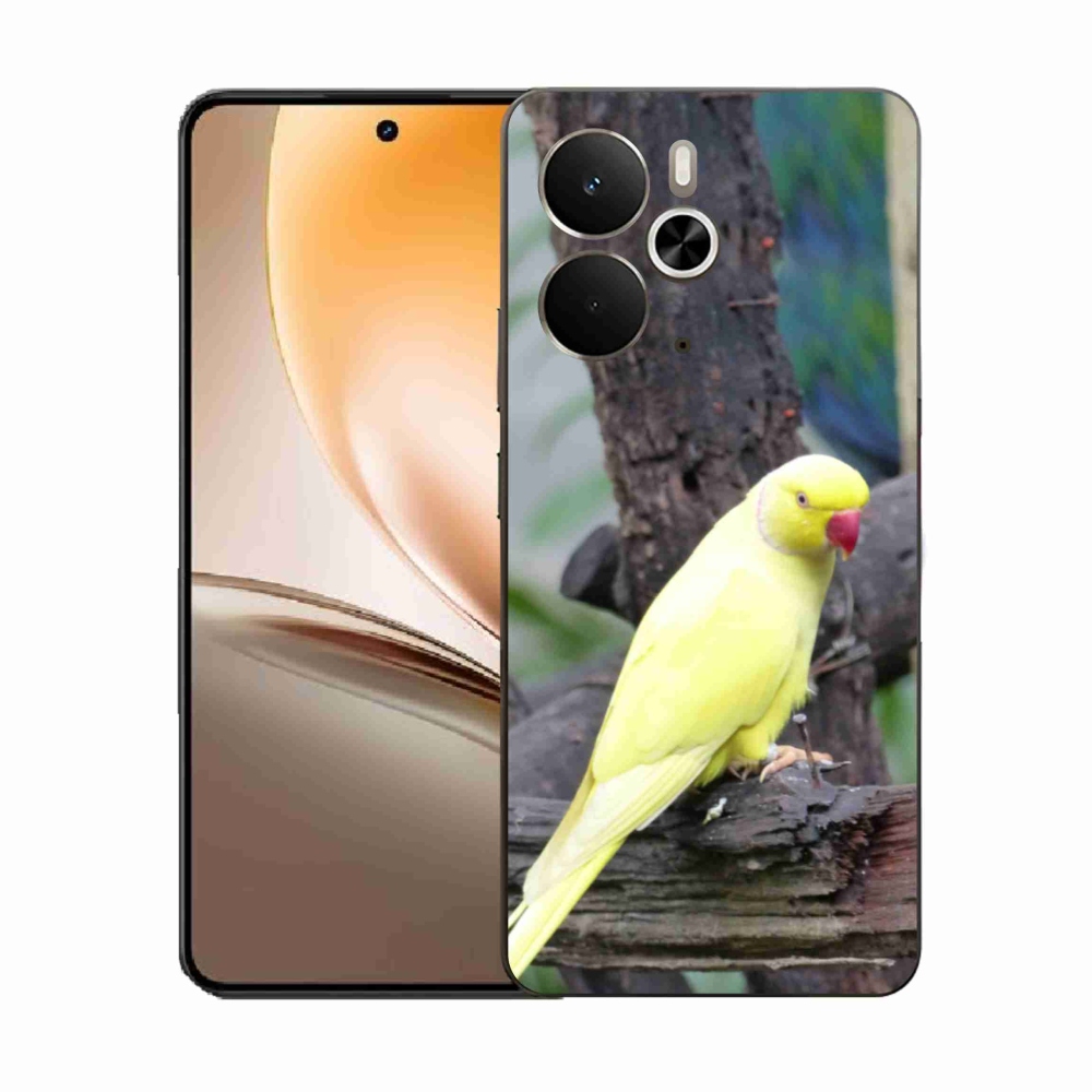 Gelový kryt mmCase na Realme 14T 5G/14 5G - papoušek alexandr žlutý