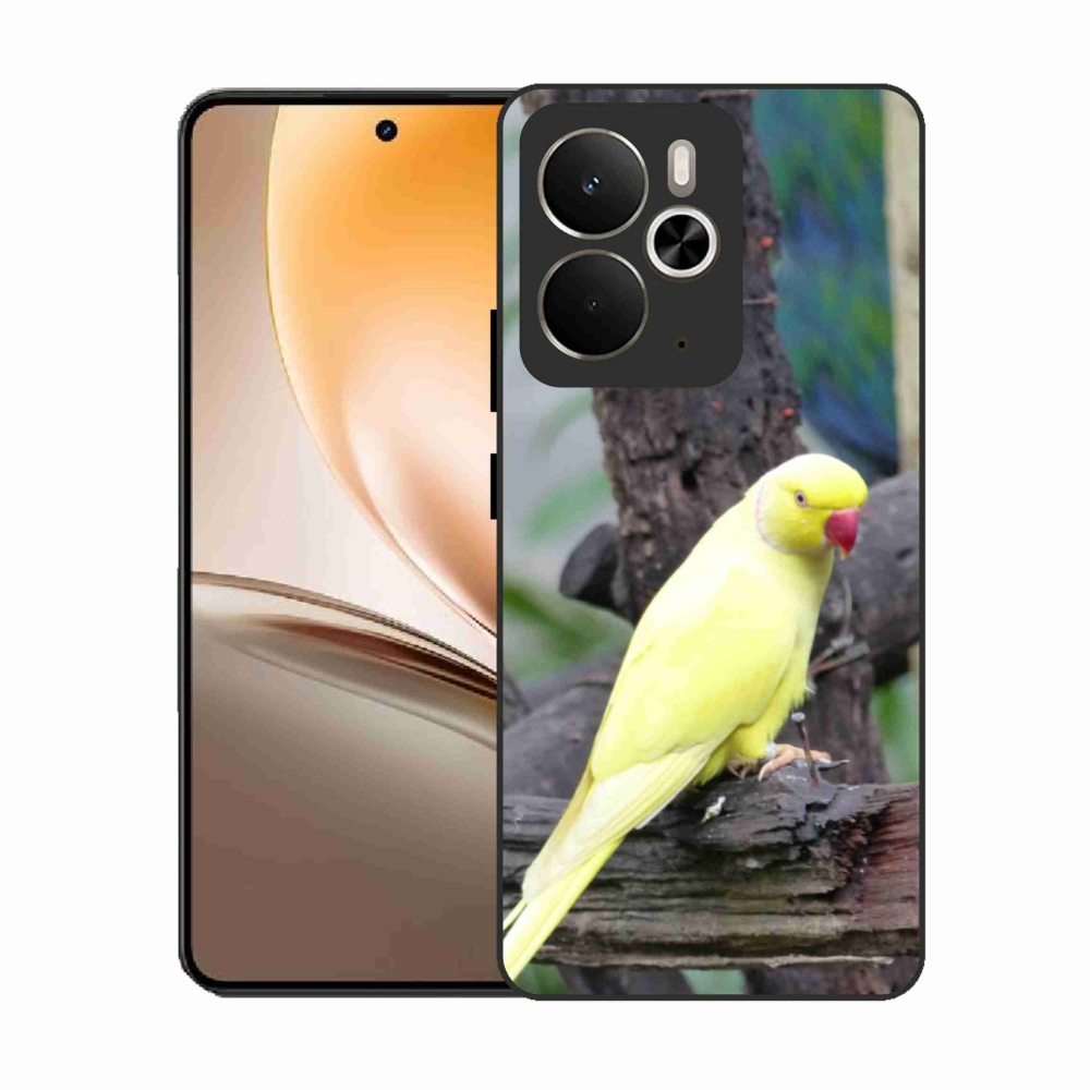 Gelový kryt mmCase na Realme 14T 5G/14 5G - papoušek alexandr žlutý