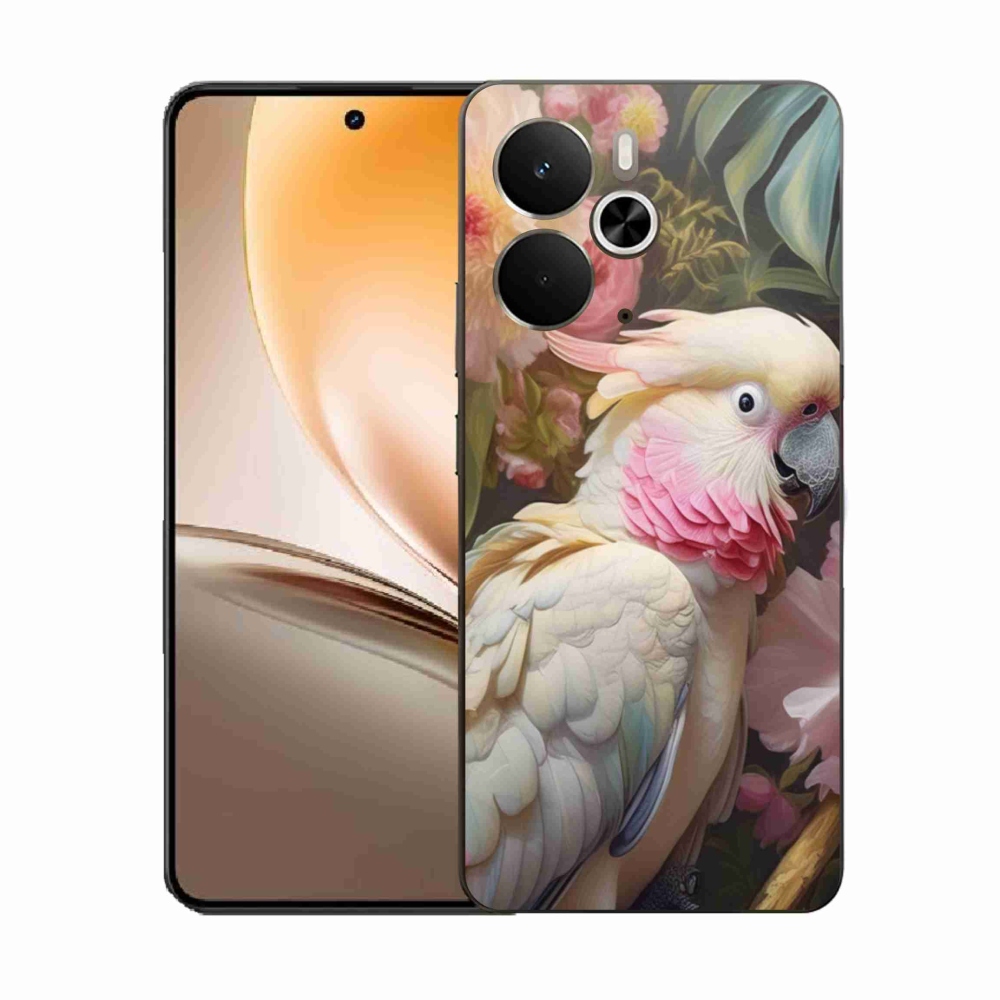 Gelový kryt mmCase na Realme 14T 5G/14 5G - papoušek kakadu růžový 2