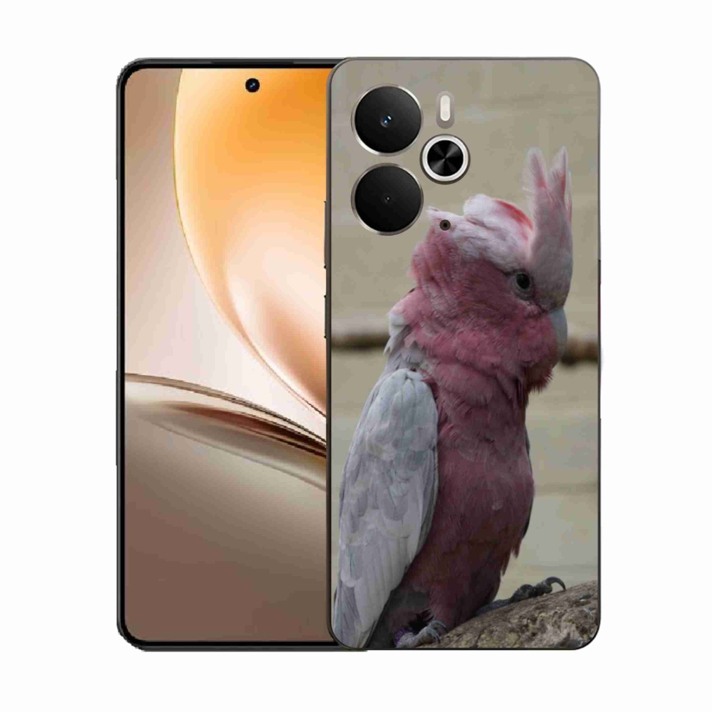 Gelový kryt mmCase na Realme 14T 5G/14 5G - papoušek kakadu růžový