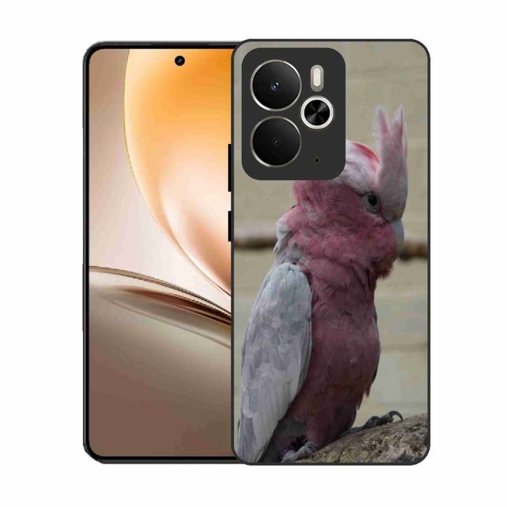 Gelový kryt mmCase na Realme 14T 5G/14 5G - papoušek kakadu růžový