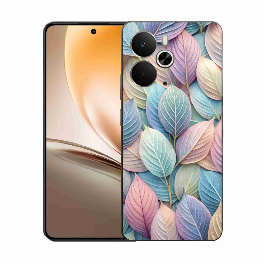 Gelový kryt mmCase na Realme 14T 5G/14 5G - pastelové listy