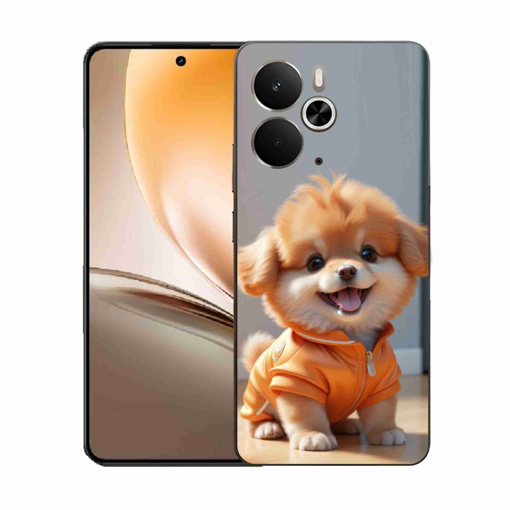 Gelový kryt mmCase na Realme 14T 5G/14 5G - roztomilý pomeranian v mikině