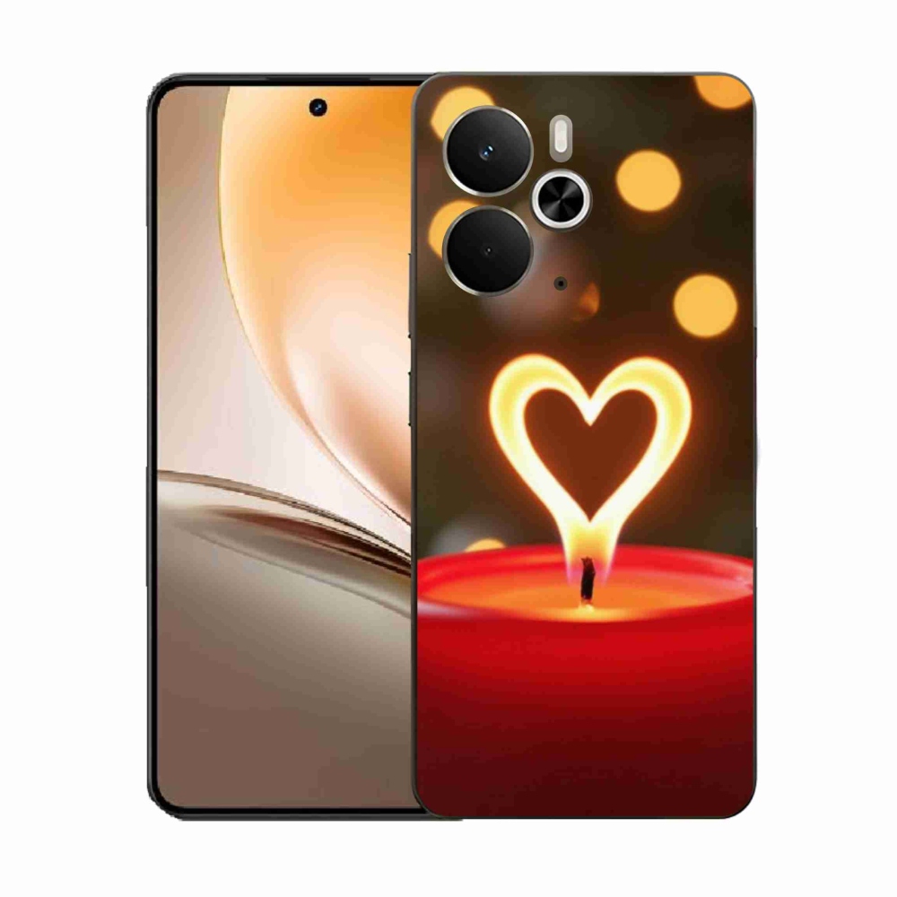 Gelový kryt mmCase na Realme 14T 5G/14 5G - srdce z plamene