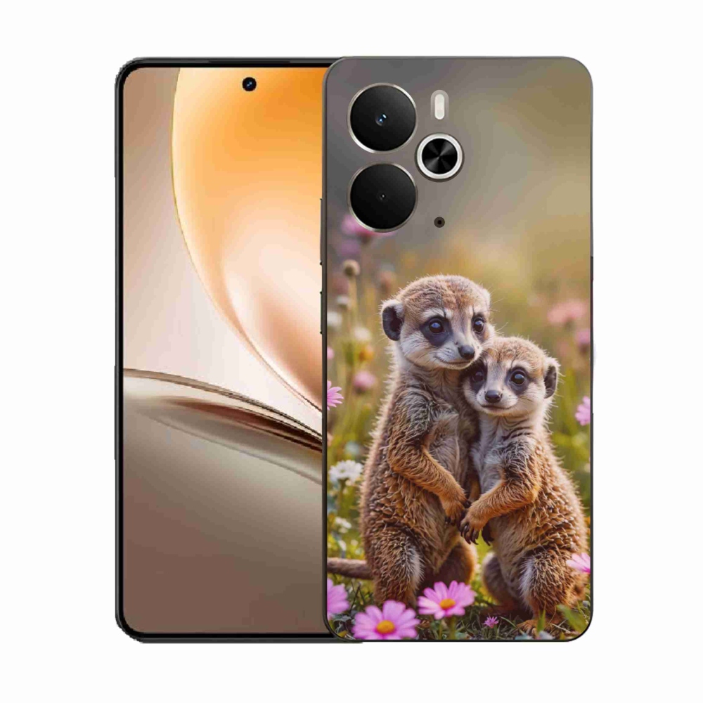 Gelový kryt mmCase na Realme 14T 5G/14 5G - surikatí duo