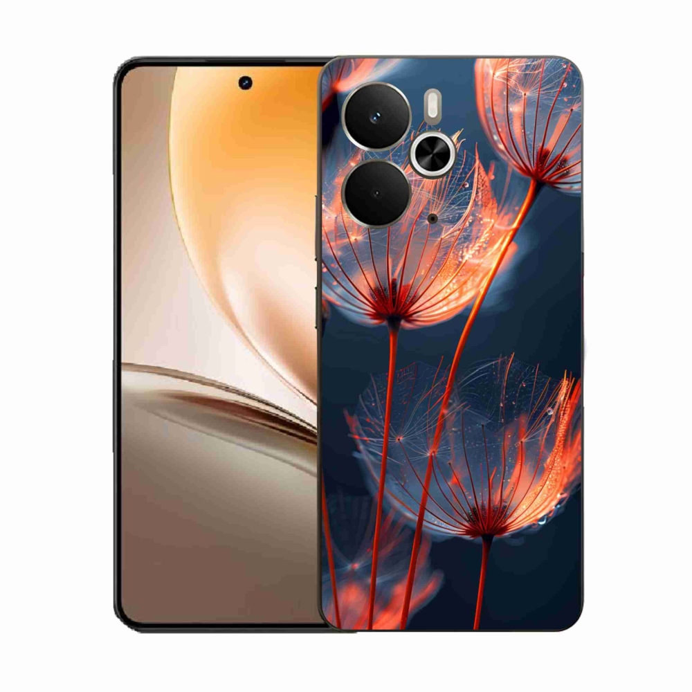 Gelový kryt mmCase na Realme 14T 5G/14 5G - světélkující chmýří