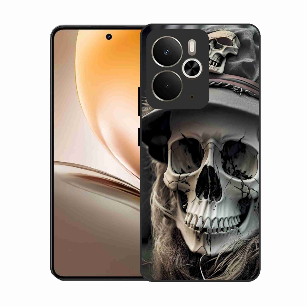 Gelový kryt mmCase na Realme 14T 5G/14 5G - temná lebka