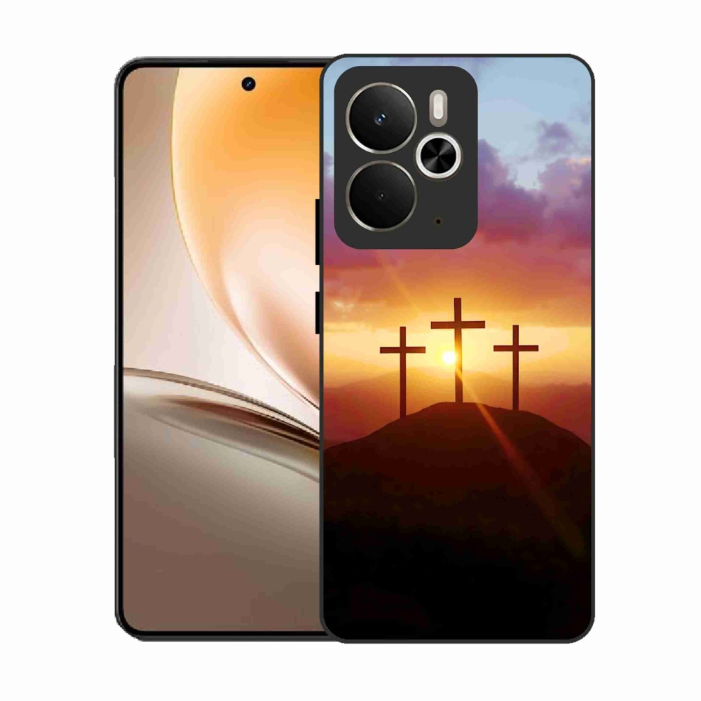 Gelový kryt mmCase na Realme 14T 5G/14 5G - tři kříže