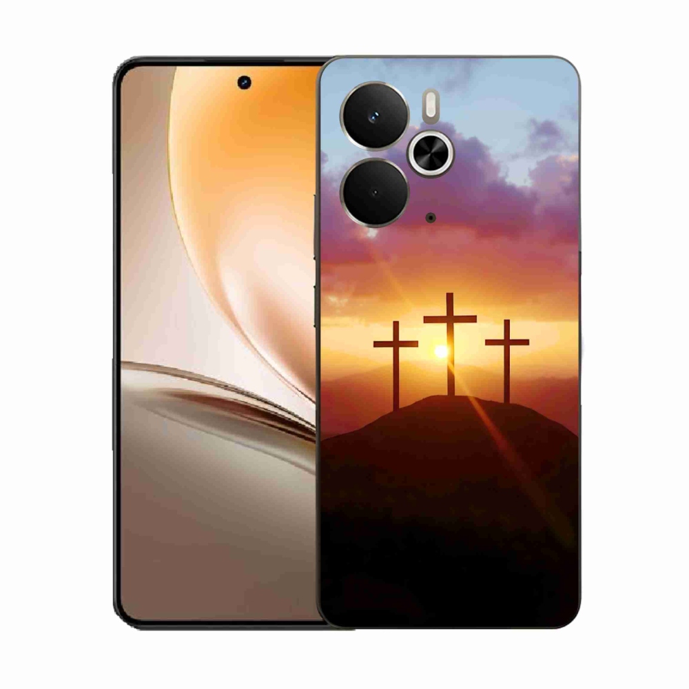 Gelový kryt mmCase na Realme 14T 5G/14 5G - tři kříže