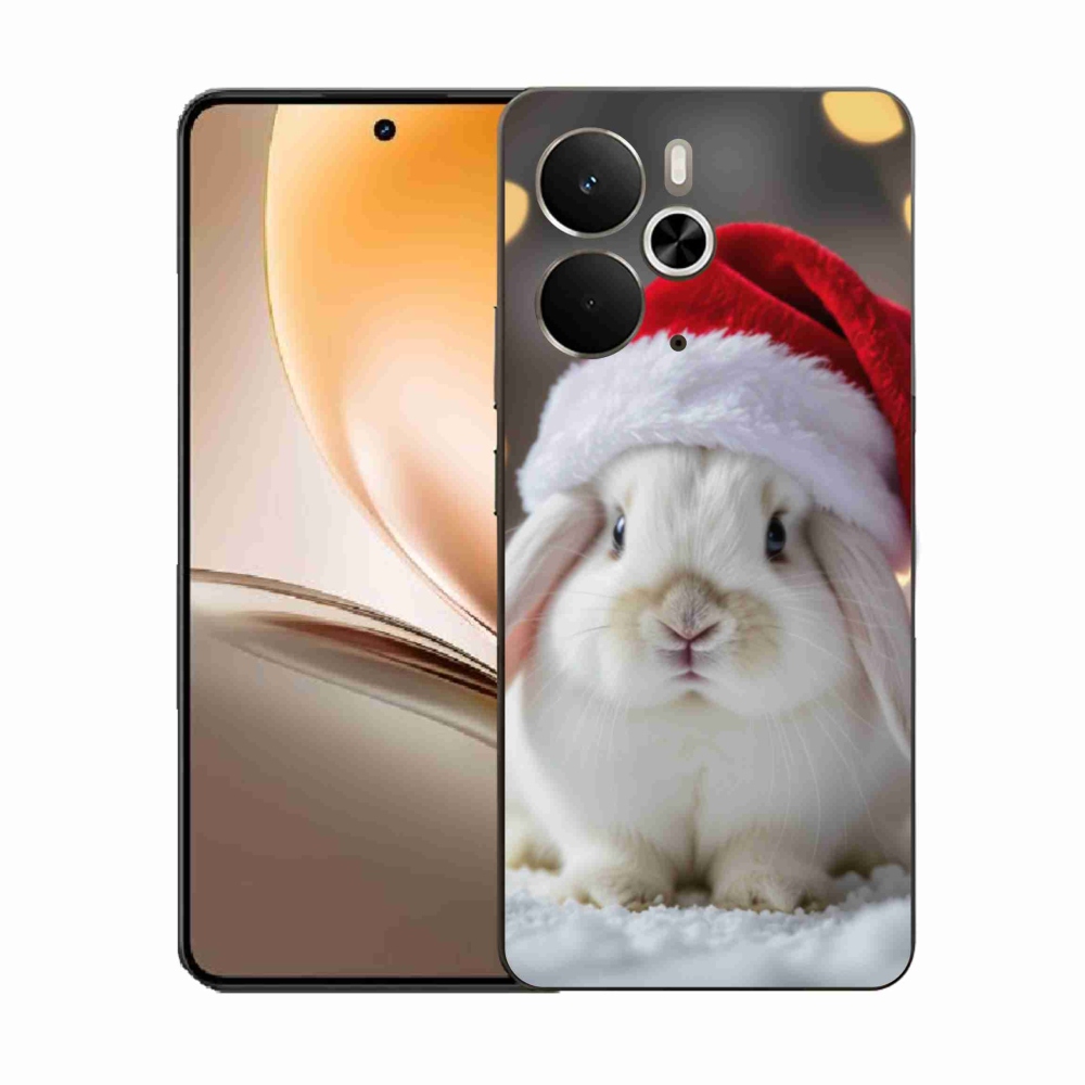 Gelový kryt mmCase na Realme 14T 5G/14 5G - vánoční králík