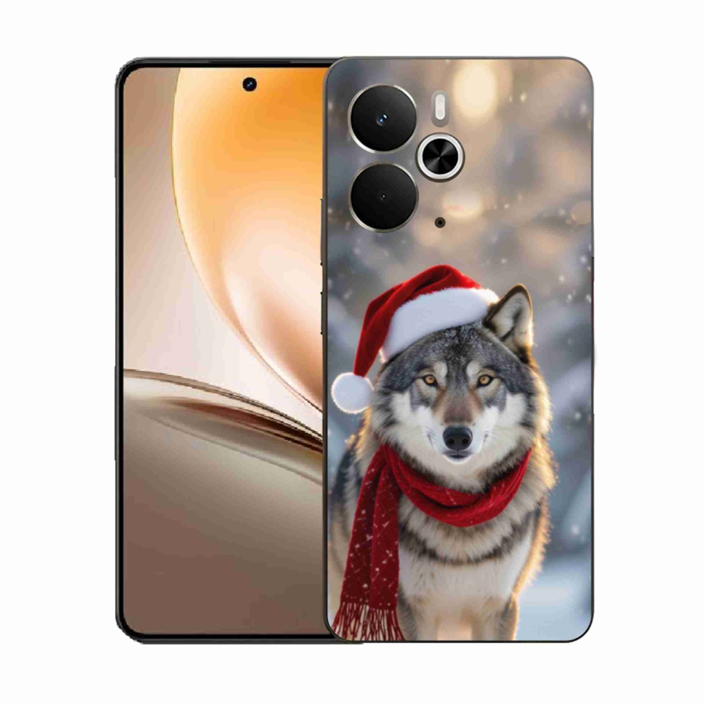 Gelový kryt mmCase na Realme 14T 5G/14 5G - vánoční vlk