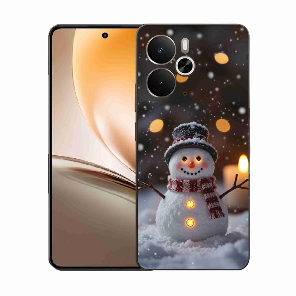 Gelový kryt mmCase na Realme 14T 5G/14 5G - veselý sněhulák