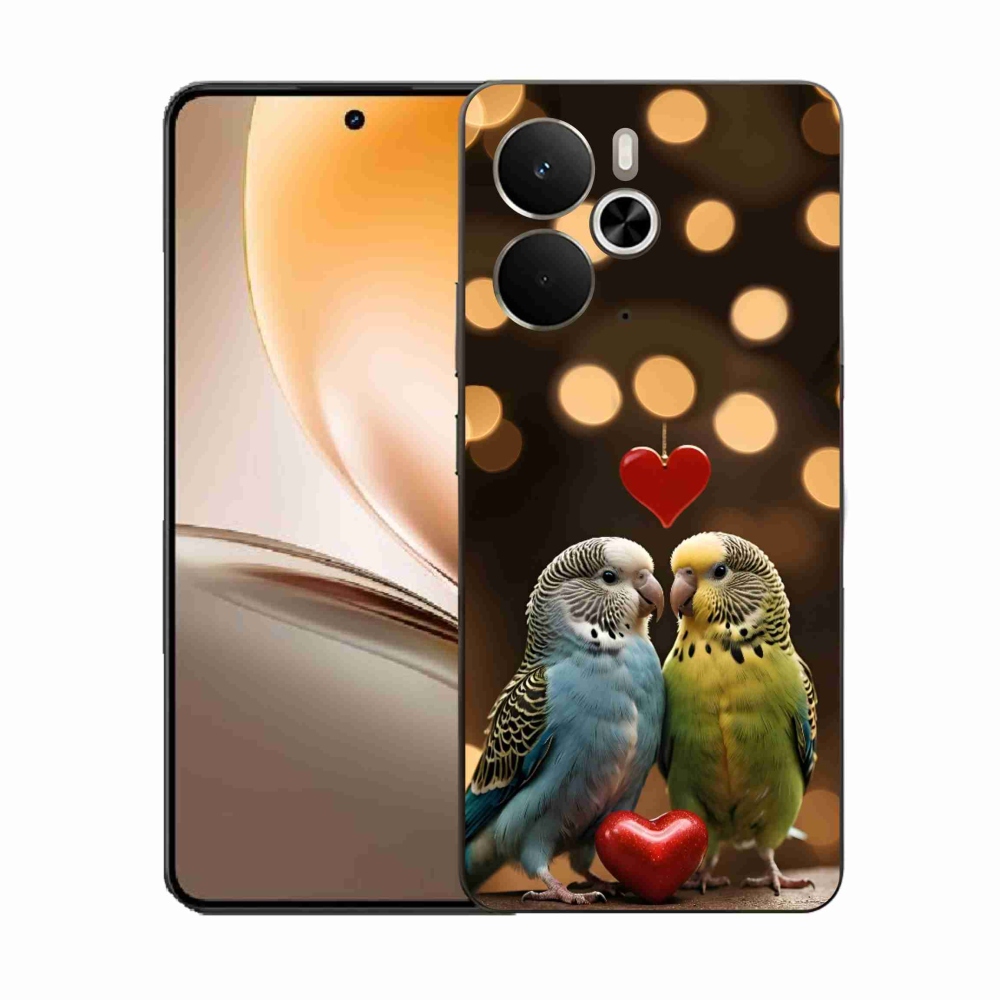 Gelový kryt mmCase na Realme 14T 5G/14 5G - zamilovaní papoušci