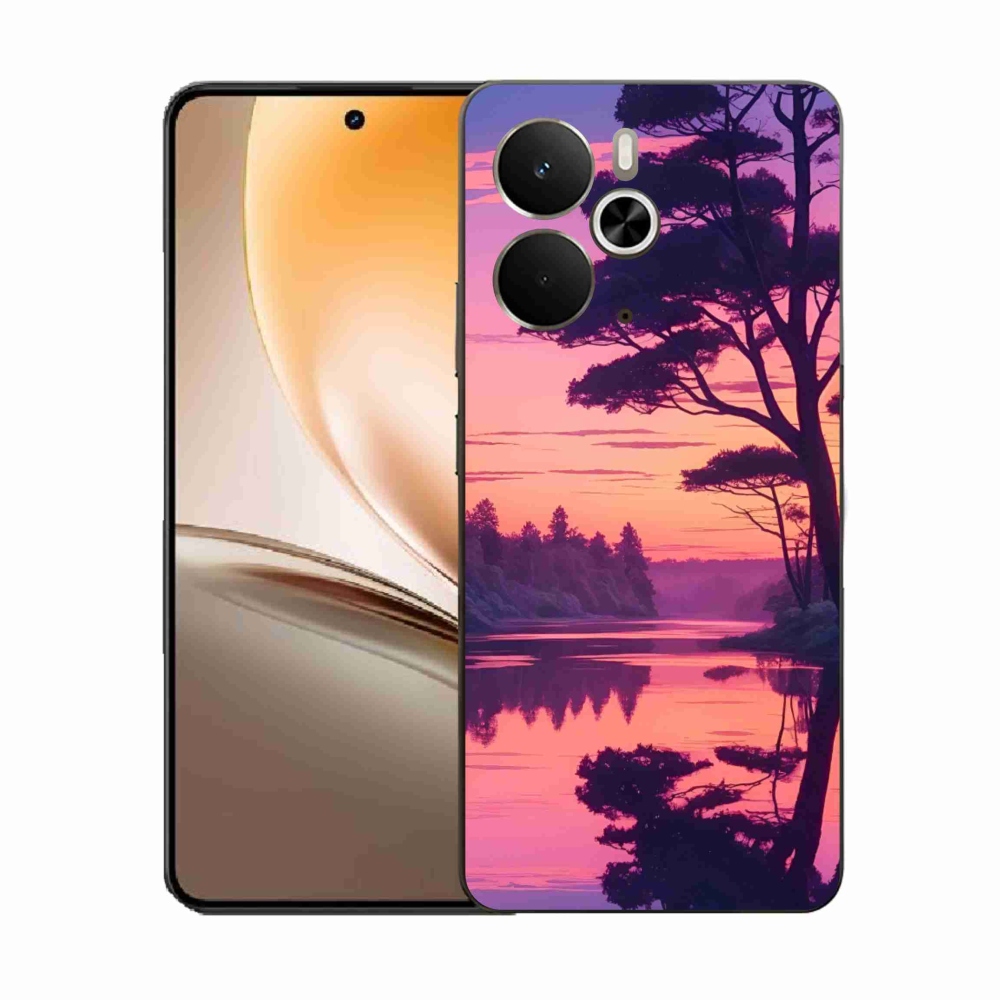 Gelový kryt mmCase na Realme 14T 5G/14 5G - západ slunce nad jezerem