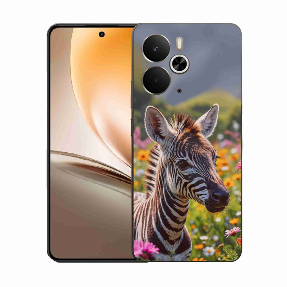 Gelový kryt mmCase na Realme 14T 5G/14 5G - zebra na louce