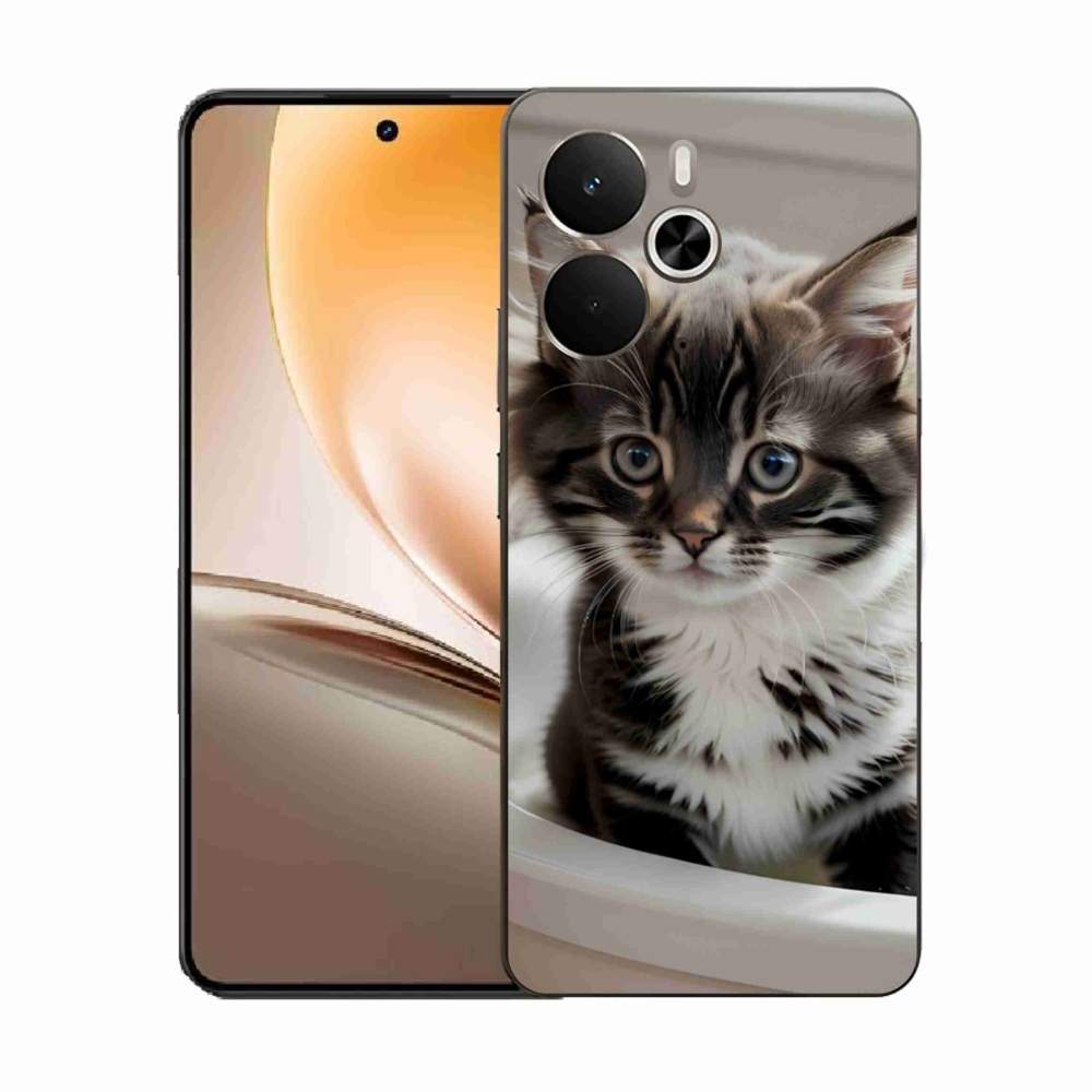 Gelový kryt mmCase na Realme 14T 5G/14 5G - zvědavé kotě