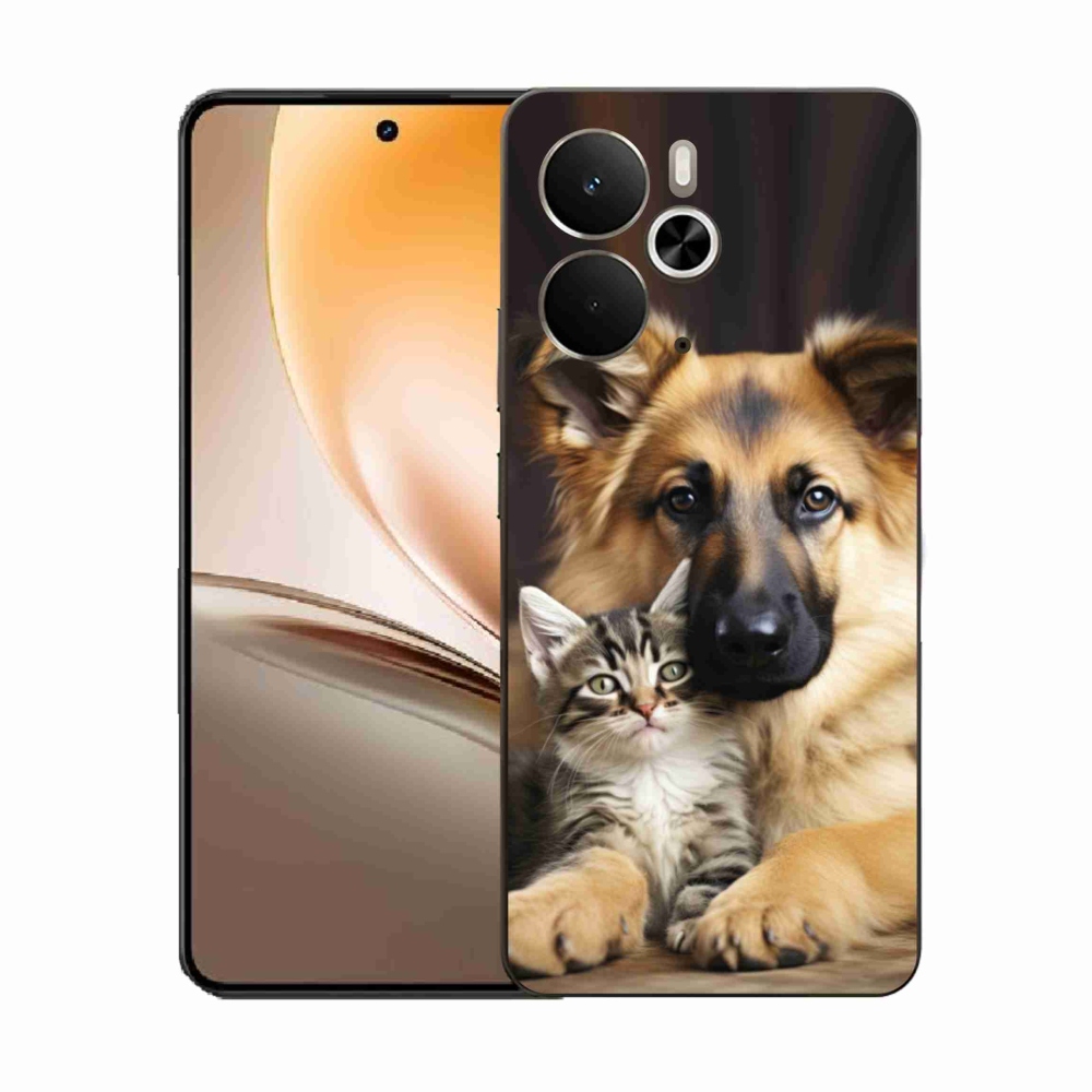 Gelový kryt mmCase na Realme 14T 5G/14 5G - zvířecí přátelství