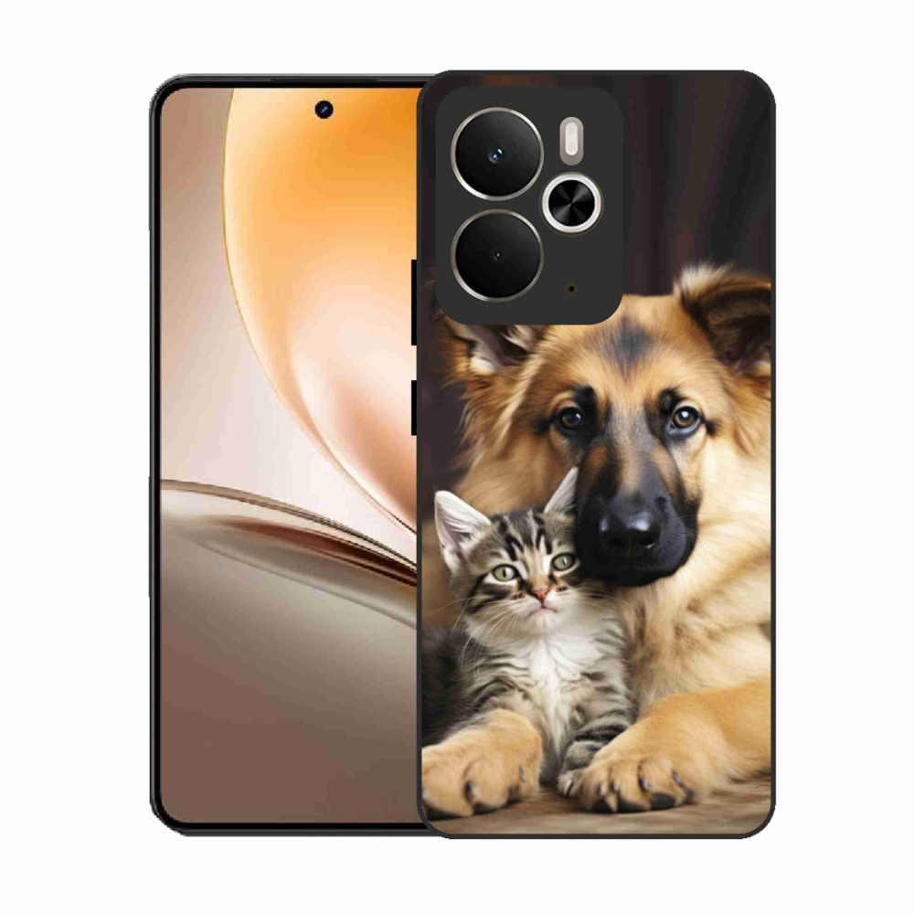 Gelový kryt mmCase na Realme 14T 5G/14 5G - zvířecí přátelství