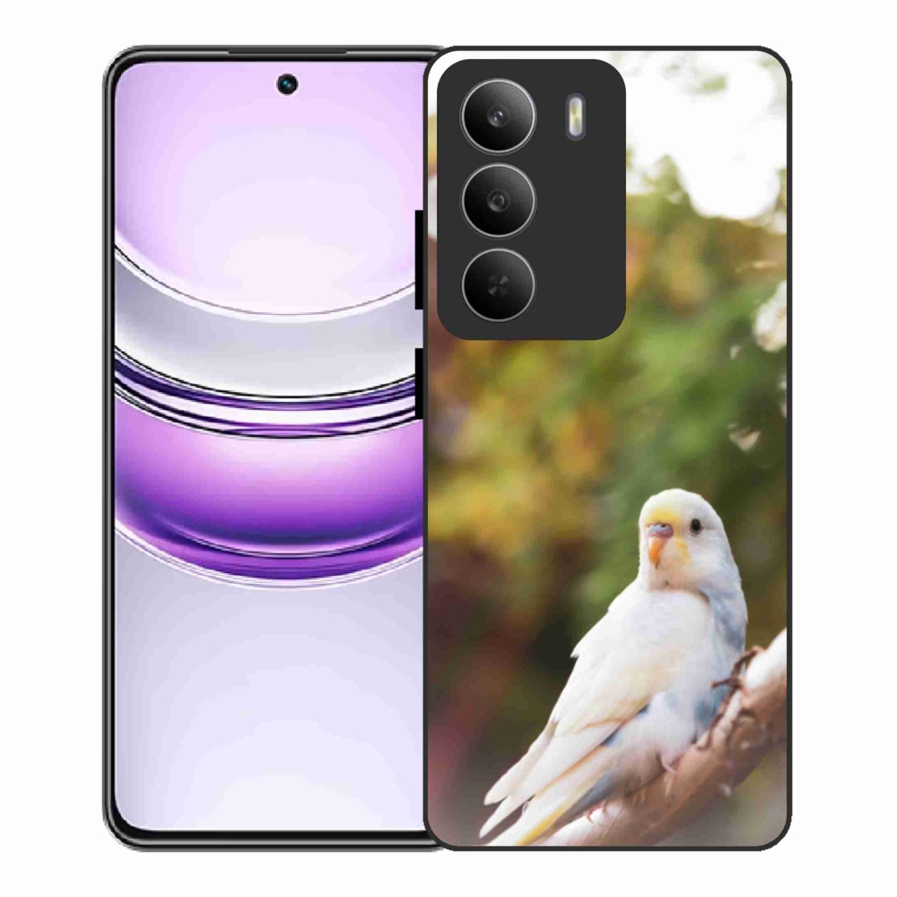 Gelový kryt mmCase na Realme 14x 5G - andulka bílá