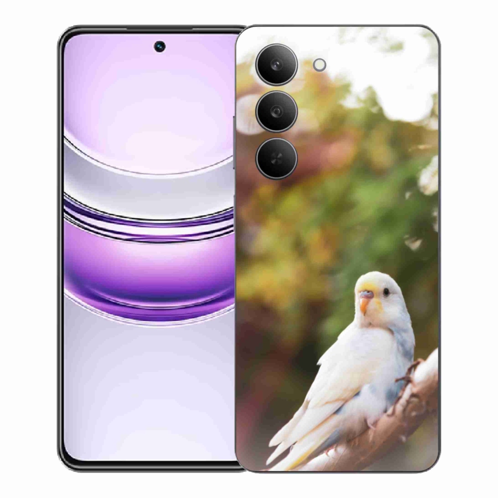 Gelový kryt mmCase na Realme 14x 5G - andulka bílá