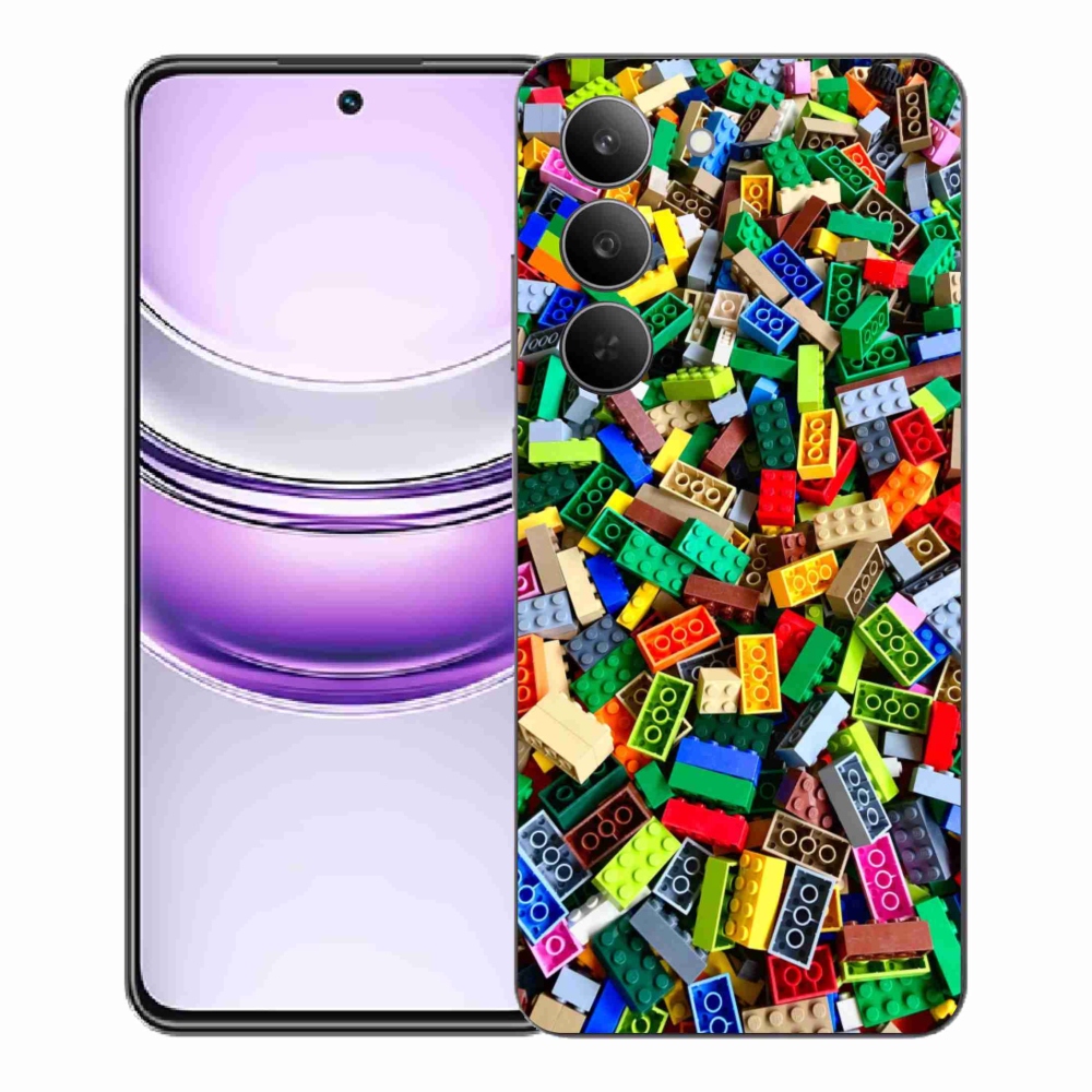 Gelový kryt mmCase na Realme 14x 5G - barevné stavební kostky